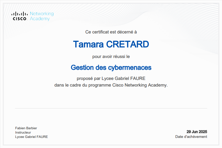Certificat